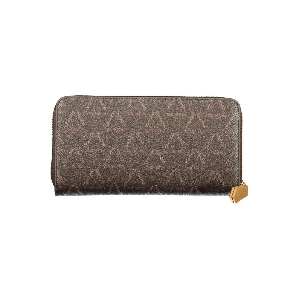 Valentino Bags brown polyethylene women wallet with zip closure and stylish design