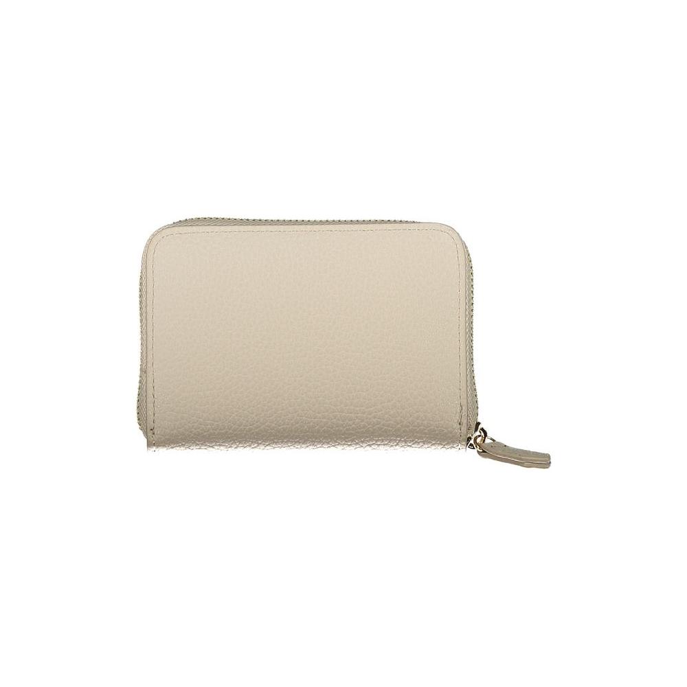 Valentino Bags brown polyethylene women's wallet with iconic logo and six compartments for coins and cards, elevating accessory style.