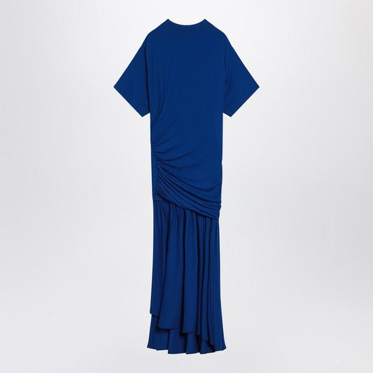 Ferragamo Long blue dress with draping 0782523VI/R_FERRA-KB_102