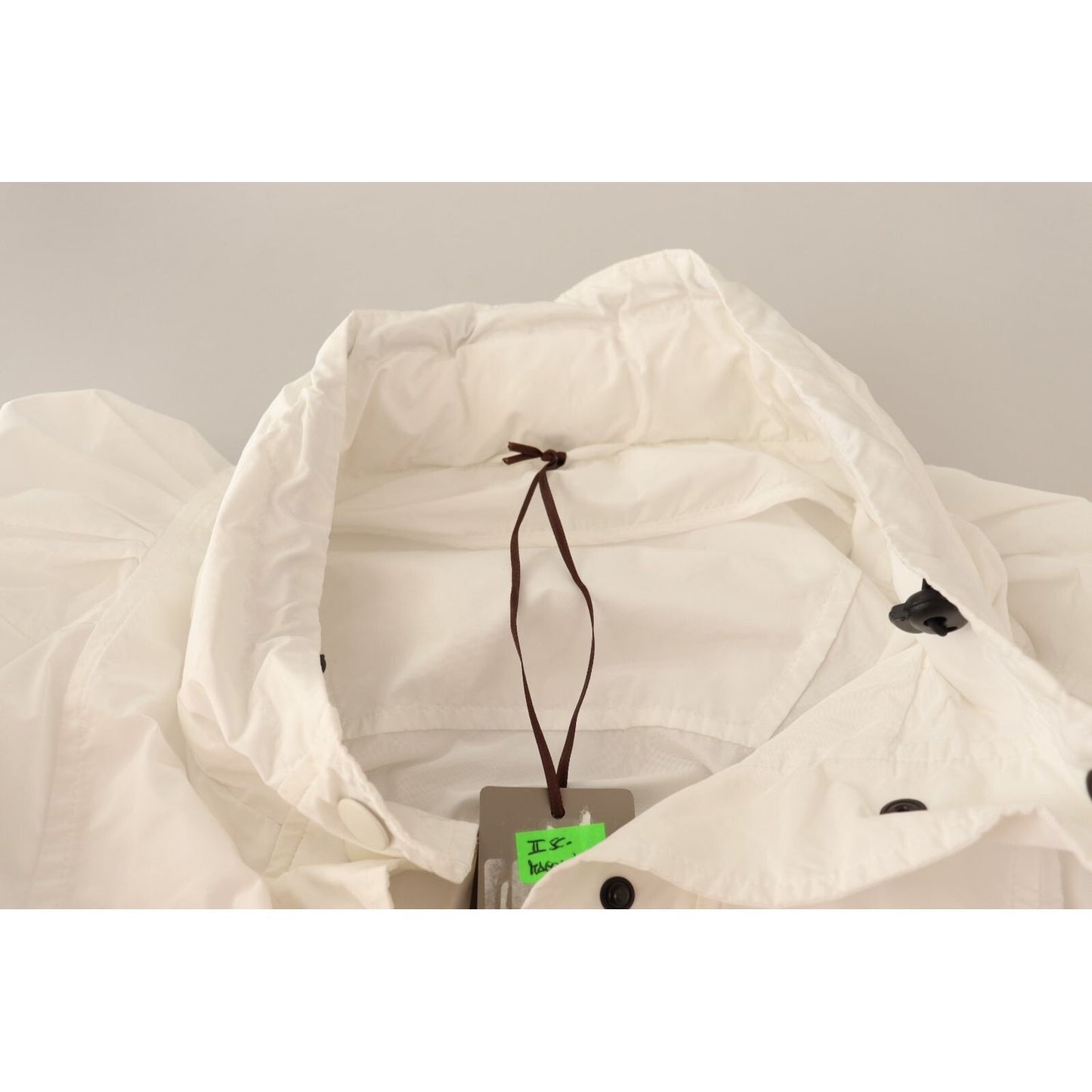Ermanno Scervino Button Down White Long Sleeve Polyester Jacket