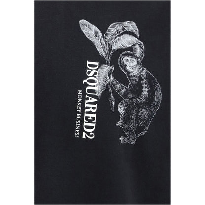 Dsquared² Black Cotton T-Shirt 1728,72470364320,Black,Clothing,Dsquared²,L,M,Men,New with tags,S,T-Shirts - Clothing,T-Shirts - T-Shirts - Clothing,XXL