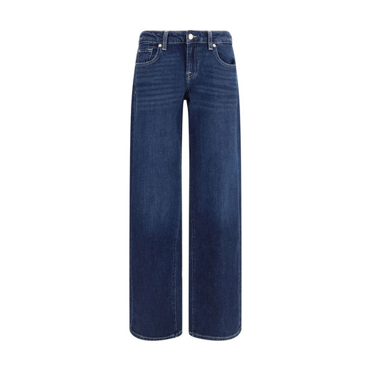 7FOR Blue Cotton Straight-Leg Jeans 1728,26,27,28,30,72470364320,7FOR,Blue,Clothing,Jeans Denim - Clothing,New with tags,Straight-Leg Jeans - Jeans Denim - Clothing,Women
