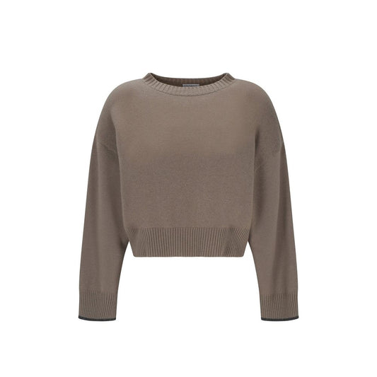 Brunello Cucinelli Beige Cashmere Sweater 1728,75611013280,Beige,Brunello Cucinelli,Cashmere - Sweaters - Clothing,Clothing,New with tags,S,Sweaters - Clothing,Women