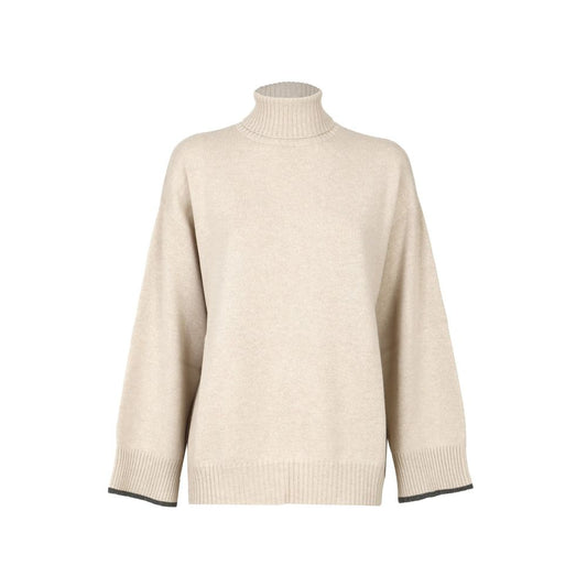 Brunello Cucinelli Beige Cashmere Sweater 1728,75611013280,Beige,Brunello Cucinelli,Cashmere - Sweaters - Clothing,Clothing,M,New with tags,Sweaters - Clothing,Women