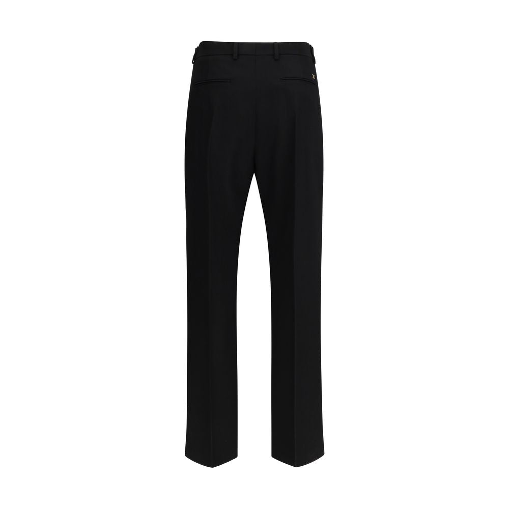 Valentino Black Wool Oves Aries Dress Pants