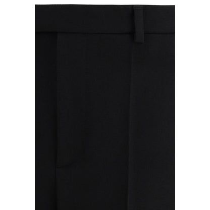 Valentino Black Wool Oves Aries Dress Pants