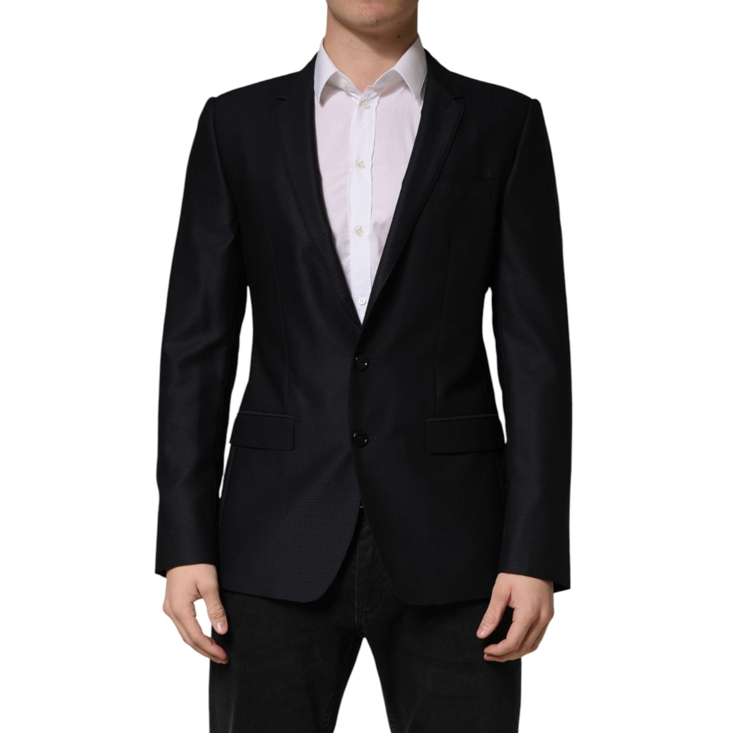 Dolce & Gabbana Blue MARTINI Single Breasted Jacket Blazer