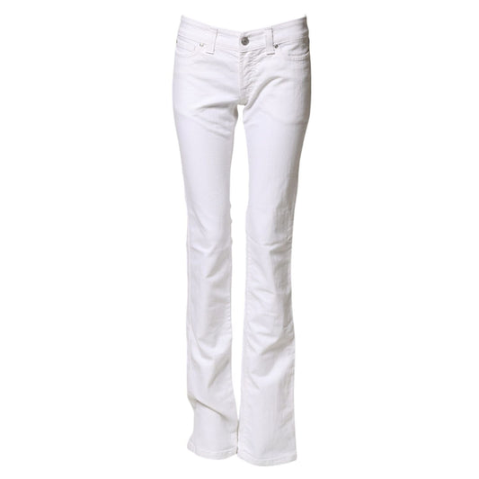S.O.S White Low Waist Bootcut Denim Jeans