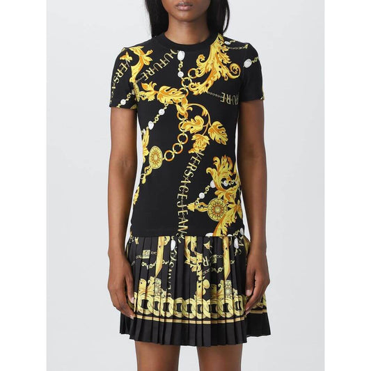 Versace Jeans Black Cotton T-Shirt