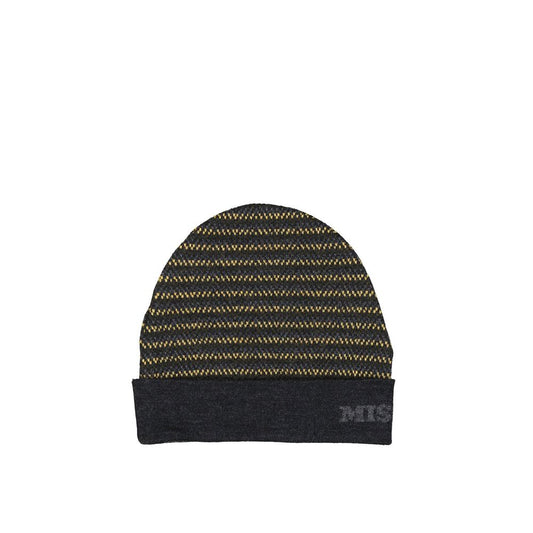 Missoni Gray Wool Beanie 1728,75611013280,Accessories,Beanie - Hats - Accessories,Gray,Hats - Accessories,Men,Missoni,New with tags,UNI
