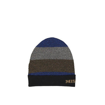 Missoni Blue Wool Beanie 1728,75611013280,Accessories,Beanie - Hats - Accessories,Blue,Hats - Accessories,Men,Missoni,New with tags,UNI