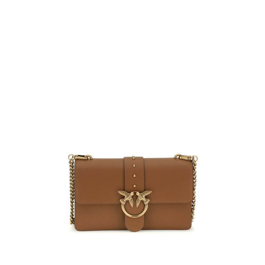 PINKO Brown Calf Leather Bos Taurus Shoulder Bag 1728,72470364320,Bags,Brown,New with tags,PINKO,Shoulder Bags - Bags,Women