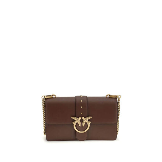 PINKO Brown Calf Leather Bos Taurus Shoulder Bag 1728,72470364320,Bags,Brown,New with tags,PINKO,Shoulder Bags - Bags,Women