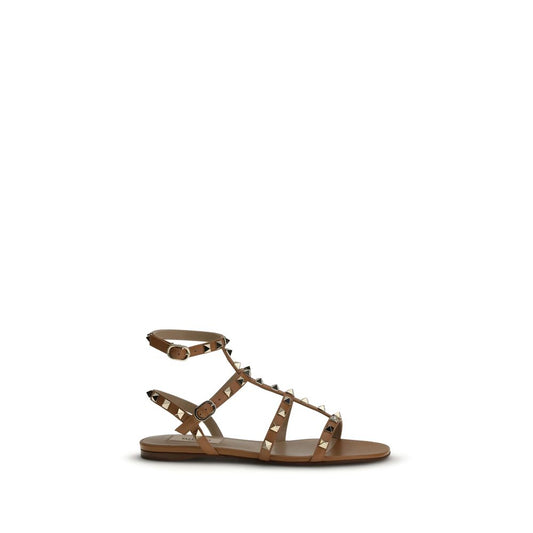 Valentino Garavani Beige Calf Leather Bos Taurus Flat Sandals 1728,72470364320,Beige,EU36.5/US6.5,EU36/US6,EU37.5/US7.5,EU37/US7,EU38.5/US8.5,EU38/US8,EU39/US9,EU40/US10,EU41/US11,Flat - Sandals - Shoes,New with tags,Sandals - Shoes,Shoes,Valentino Garava