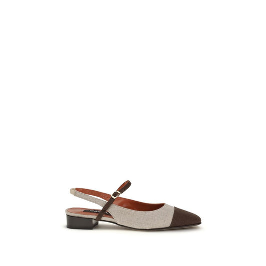 Carel Paris Beige Cotton Ballet Flats 1728,72470364320,Ballet Flats - Flats - Shoes,Beige,Carel Paris,EU37/US7,EU38/US8,EU39/US9,EU40/US10,EU41/US11,Flats - Shoes,New with tags,Shoes,Women