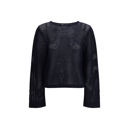 Allude Blue Fleece Wool Sweatshirt 1728,72470364320,Allude,Blue,Clothing,M,New with tags,Sweaters - Clothing,Sweatshirts - Sweaters - Clothing,Women