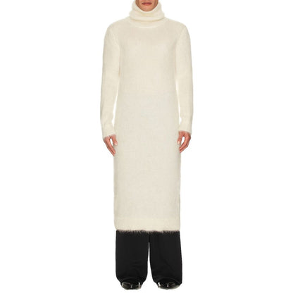 Saint Laurent White Mohair Casual Dress