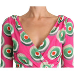 Dolce & Gabbana Pink Silk Cup Cake Sheath Stretch Dress