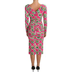 Dolce & Gabbana Pink Silk Cup Cake Sheath Stretch Dress