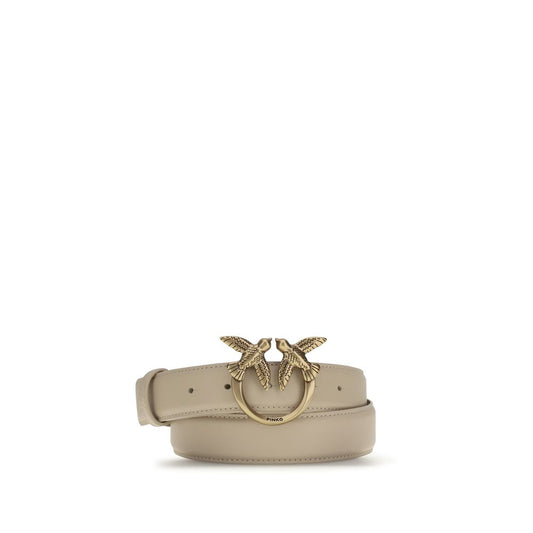 PINKO Beige Calf Leather Bos Taurus Belt 1728,72470364320,Accessories,Beige,Belts - Accessories,L,M,New with tags,PINKO,S,Women