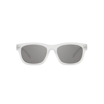 Arnette White Resin Sunglasses with grey lenses, model MAN AN4284-27616G, featuring dimensions 54/18/145 mm.