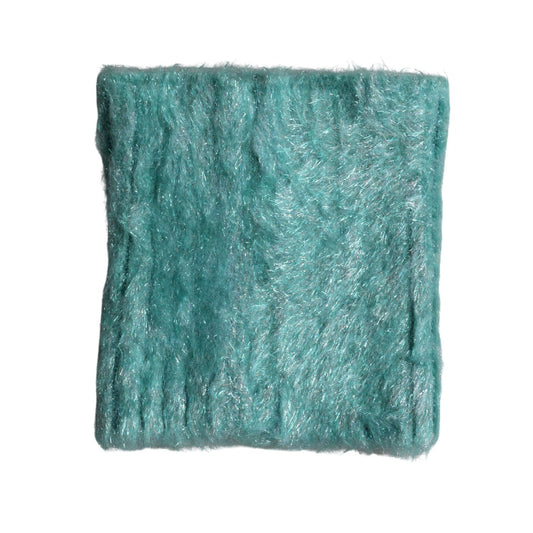 Dolce & Gabbana Teal Mohair Wool Knitted Wrap Shawl 62cm x 32.5cm Scarf
