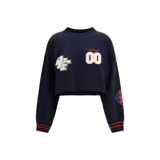 Off-White Blue Cotton Sweatshirt 1728,72470364320,Blue,Clothing,New with tags,Off-White,S,Sportswear - Clothing,Sweaters - Clothing,Sweatshirt - Sportswear - Clothing,Sweatshirts - Sweaters - Clothing,Women
