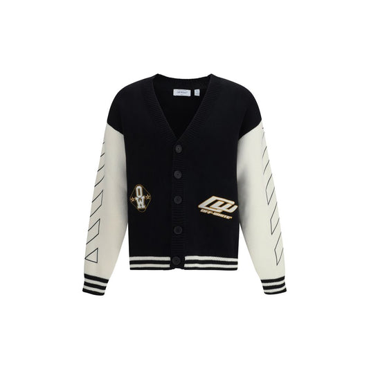 Off-White Black Cotton Cardigan 1728,72470364320,Black,Cardigans - Sweaters - Clothing,Clothing,M,Men,New with tags,Off-White,Sweaters - Clothing