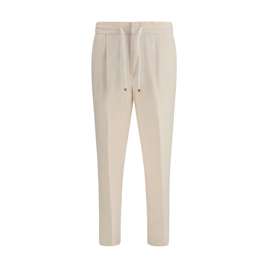 Brunello Cucinelli Beige Linen Casual Pants 1728,72470364320,Beige,Brunello Cucinelli,Casual Pants - Pants - Clothing,Clothing,IT46 | S,IT48 | M,IT50 | L,IT52 | XL,Men,New with tags,Pants - Clothing