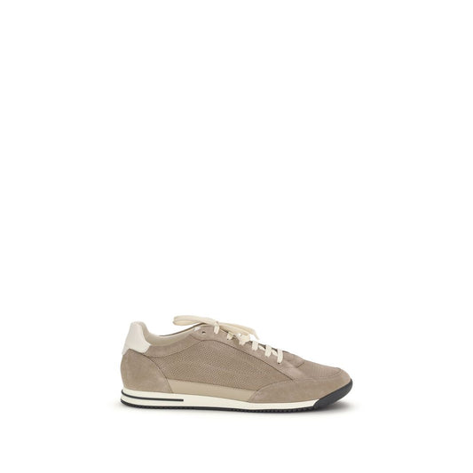 Brunello Cucinelli Beige Calf Leather Bos Taurus Low Top Sneakers 1728,72470364320,Beige,Brunello Cucinelli,EU40/US7,EU42/US9,EU43/US10,Low Tops - Sneakers - Shoes,Men,New with tags,Shoes,Sneakers - Shoes