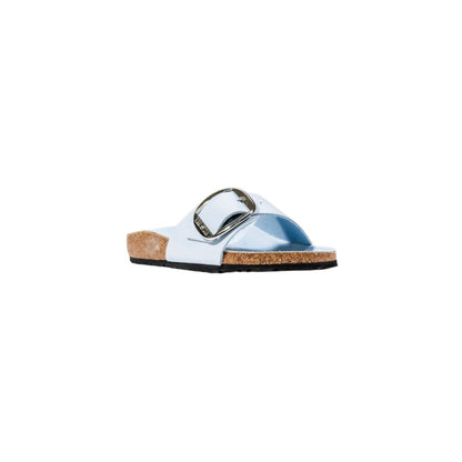 Birkenstock Blue Artificial Leather Flat Sandals 1728,71956299936,Birkenstock,Blue,EU37/US7,EU38/US8,EU39/US9,Flat - Sandals - Shoes,New with tags,Sandals - Shoes,Shoes,Women