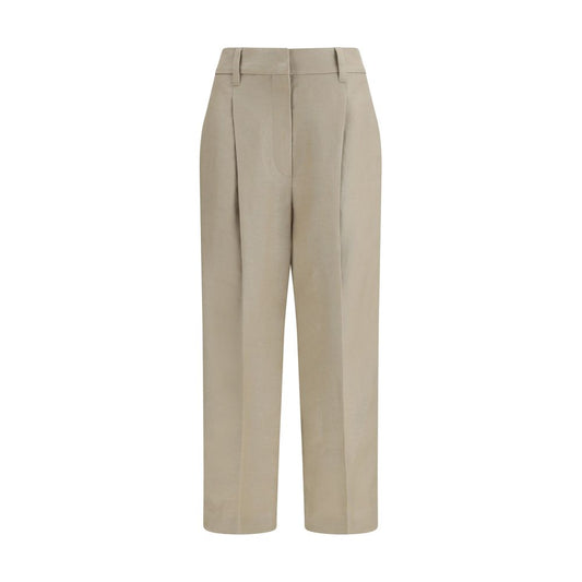 Brunello Cucinelli Beige Linen Casual Pants 1728,72470364320,Beige,Brunello Cucinelli,Casual Pants - Pants - Clothing,Clothing,IT38 | S,IT40 | M,IT42 | L,IT44 | L,New with tags,Pants - Clothing,Women