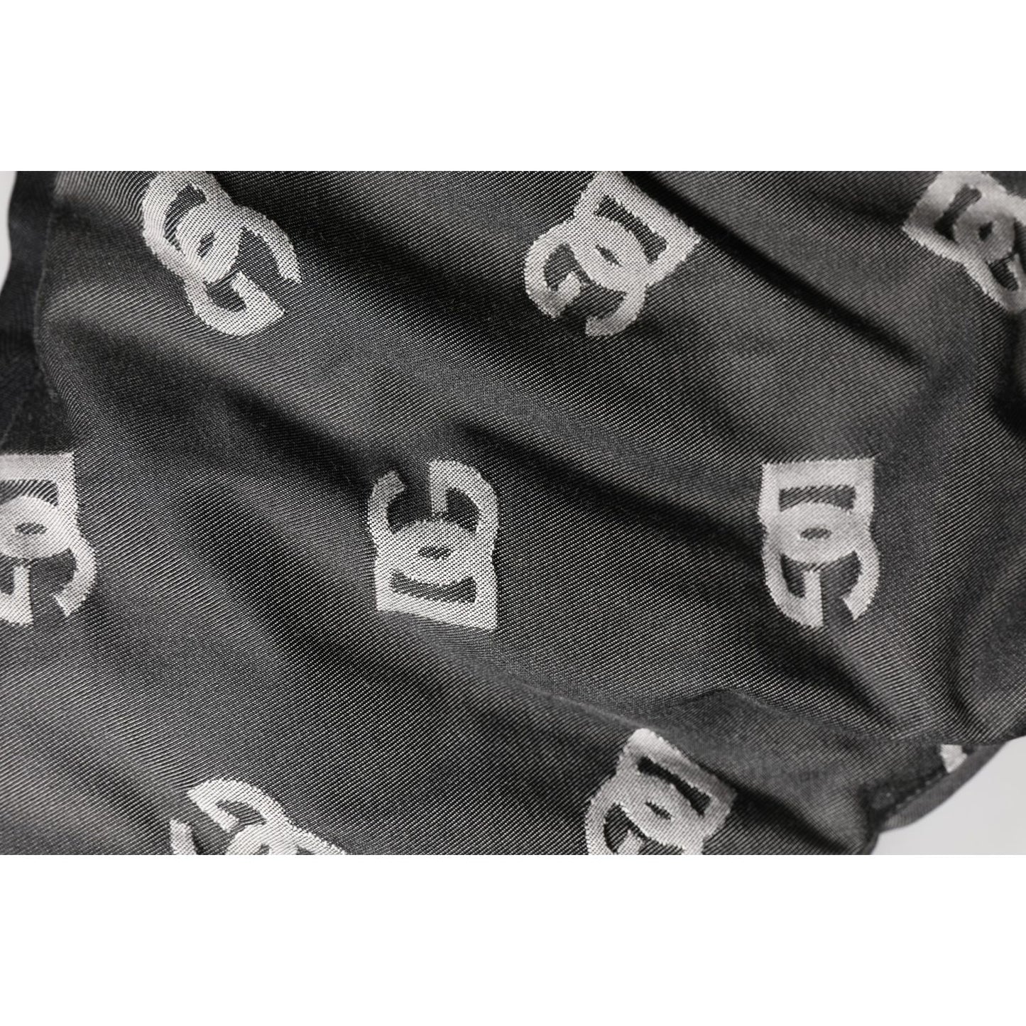 Dolce & Gabbana Black Logo Print Whole Head Wrap Capello Hat