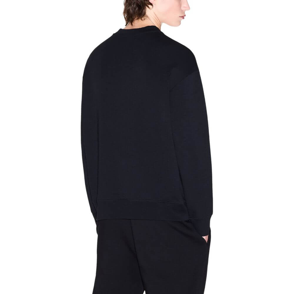 Armani Exchange Black Cotton Sweatshirt