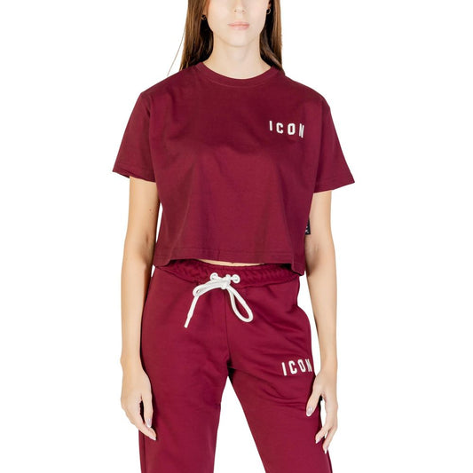 Icon Bordeaux Cotton T-Shirt 1728,71956299936,Bordeaux,Clothing,Icon,IT42|M,IT44|L,New with tags,T-Shirts - Clothing,T-Shirts - T-Shirts - Clothing,Women