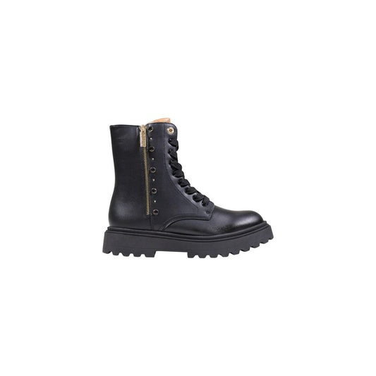 Alviero Martini Prima Classe Black Polyethylene Lace-Up Boots