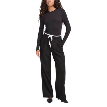 ICHI Black Polyester Pants 1728,71956299936,Black,Clothing,ICHI,IT36|XXS,IT40|S,New with tags,Pants - Clothing,Women