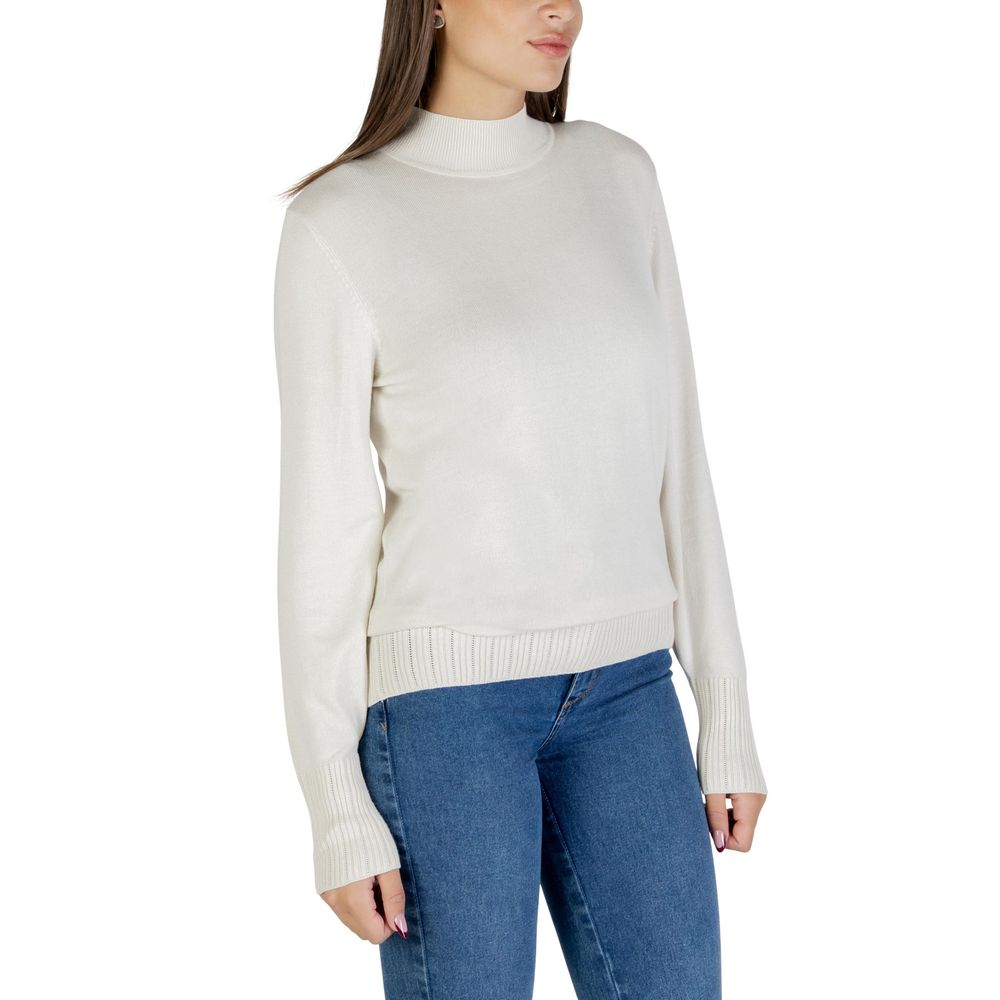 ICHI Beige Viscose Turtleneck 1728,71956299936,Beige,Clothing,ICHI,IT40|S,New with tags,Sweaters - Clothing,Turtlenecks - Sweaters - Clothing,Women
