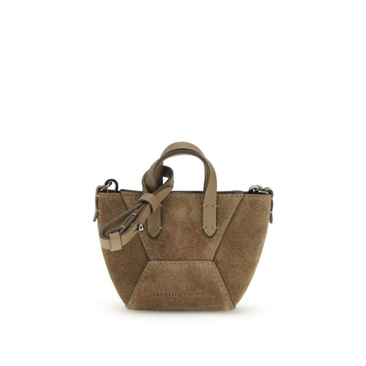 Brunello Cucinelli Brown Calf Leather Bos Taurus Shoulder Bag 1728,72470364320,Bags,Brown,Brunello Cucinelli,New with tags,Shoulder Bags - Bags,Women