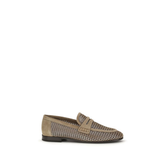 Brunello Cucinelli Beige Calf Leather Bos Taurus Slip-On Loafers 1728,72470364320,Beige,Brunello Cucinelli,EU38/US8,EU39/US9,EU41/US11,Loafers - Shoes,New with tags,Shoes,Slip-On Loafers - Loafers - Shoes,Women