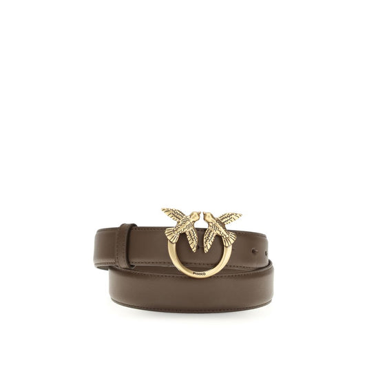 PINKO Brown Calf Leather Bos Taurus Regular Belt 1728,72470364320,Accessories,Belts - Accessories,Brown,L,M,New with tags,PINKO,Regular Belts - Belts - Accessories,S,Women