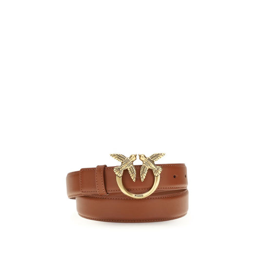PINKO Brown Calf Leather Bos Taurus Regular Belt 1728,72470364320,Accessories,Belts - Accessories,Brown,L,M,New with tags,PINKO,Regular Belts - Belts - Accessories,S,Women