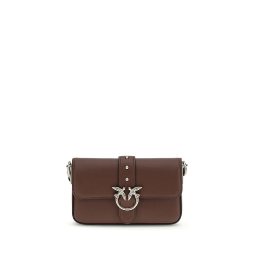 PINKO Brown Calf Leather Bos Taurus Shoulder Bag 1728,72470364320,Bags,Brown,New with tags,PINKO,Shoulder Bags - Bags,Women