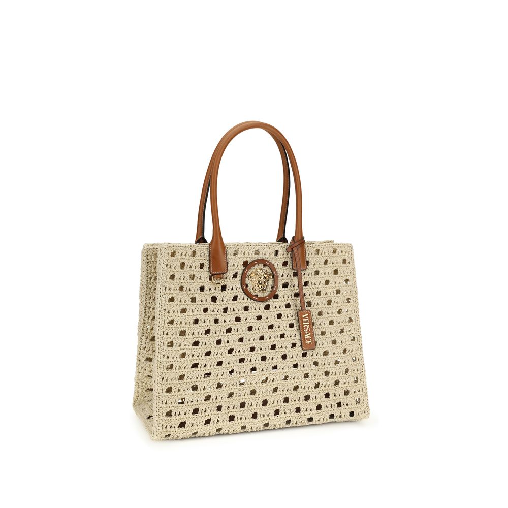 Versace Beige Cotton Shoulder Bag 1728,72470364320,Bags,Beige,New with tags,Shoulder Bags - Bags,Versace,Women
