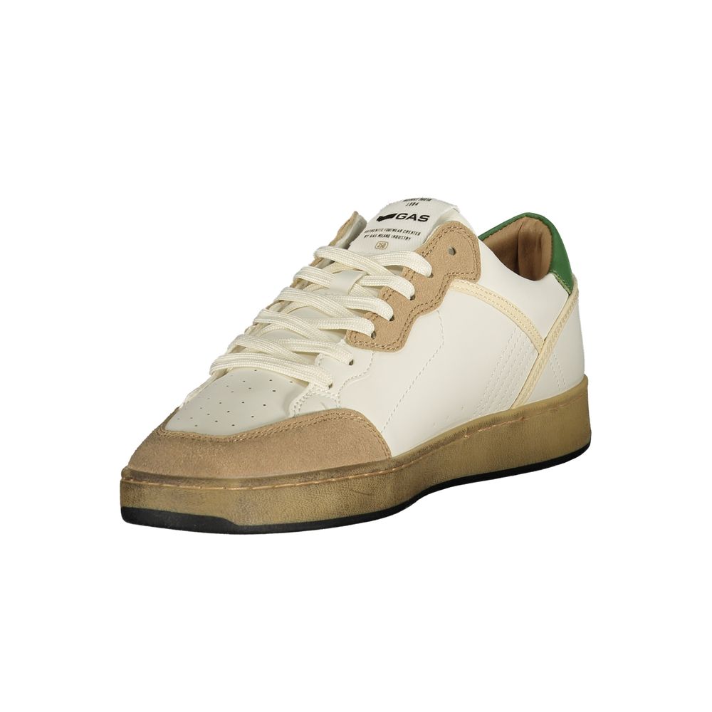 Gas White Polyurethane Men Sneaker 1728,67403481248,Athletic - Sneakers - Shoes,EU40/US7,EU41/US8,EU42/US9,EU43/US10,EU44/US11,EU45/US12,EU46,Gas,Men,New with tags,Shoes,Sneakers - Shoes,White