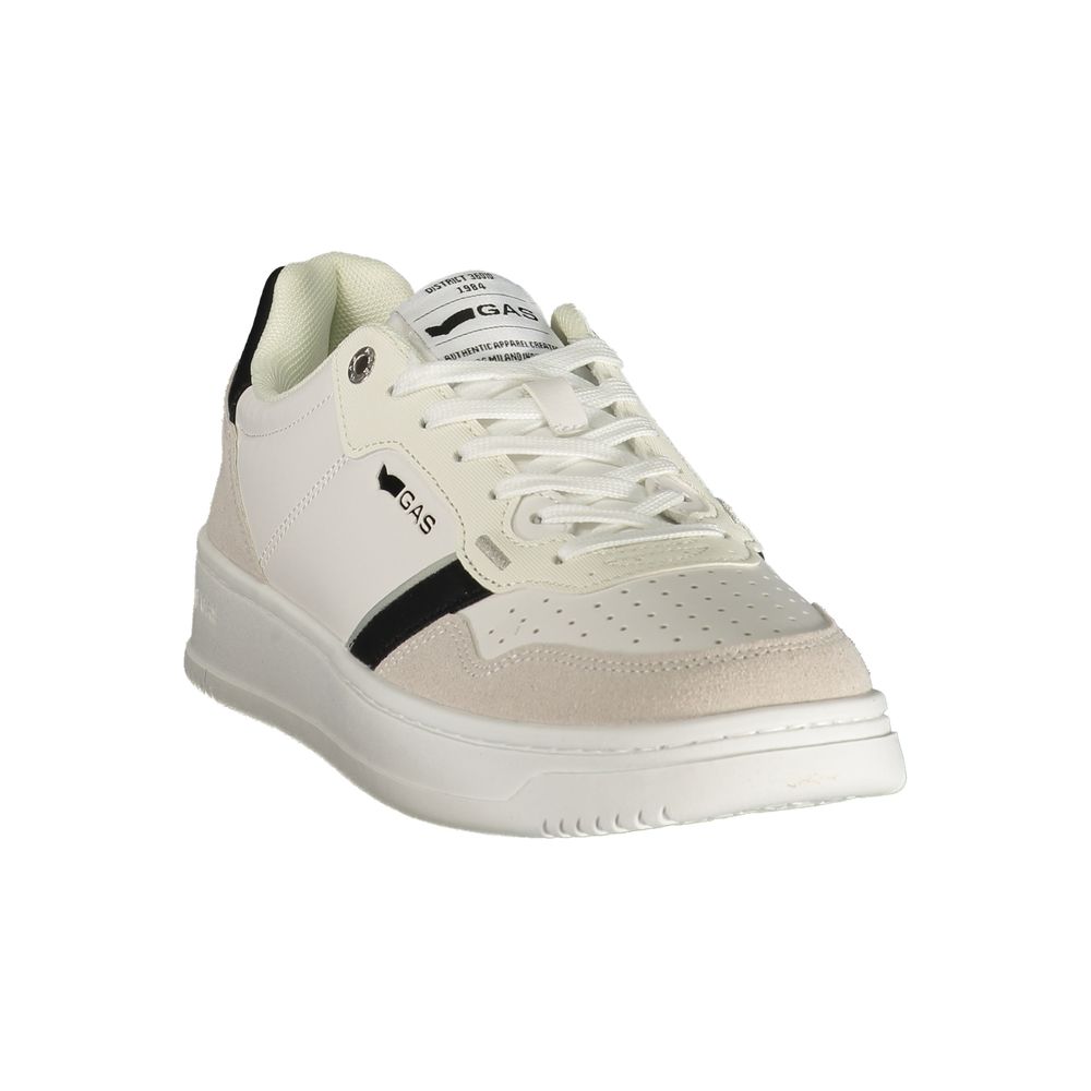 Gas White Polyester Athletic Sneakers 1728,67403481248,Athletic - Sneakers - Shoes,EU40/US7,EU41/US8,EU42/US9,EU43/US10,EU44/US11,EU45/US12,EU46,Gas,Men,New with tags,Shoes,Sneakers - Shoes,White