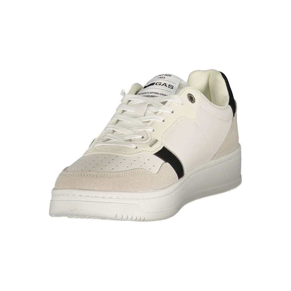 Gas White Polyester Athletic Sneakers 1728,67403481248,Athletic - Sneakers - Shoes,EU40/US7,EU41/US8,EU42/US9,EU43/US10,EU44/US11,EU45/US12,EU46,Gas,Men,New with tags,Shoes,Sneakers - Shoes,White