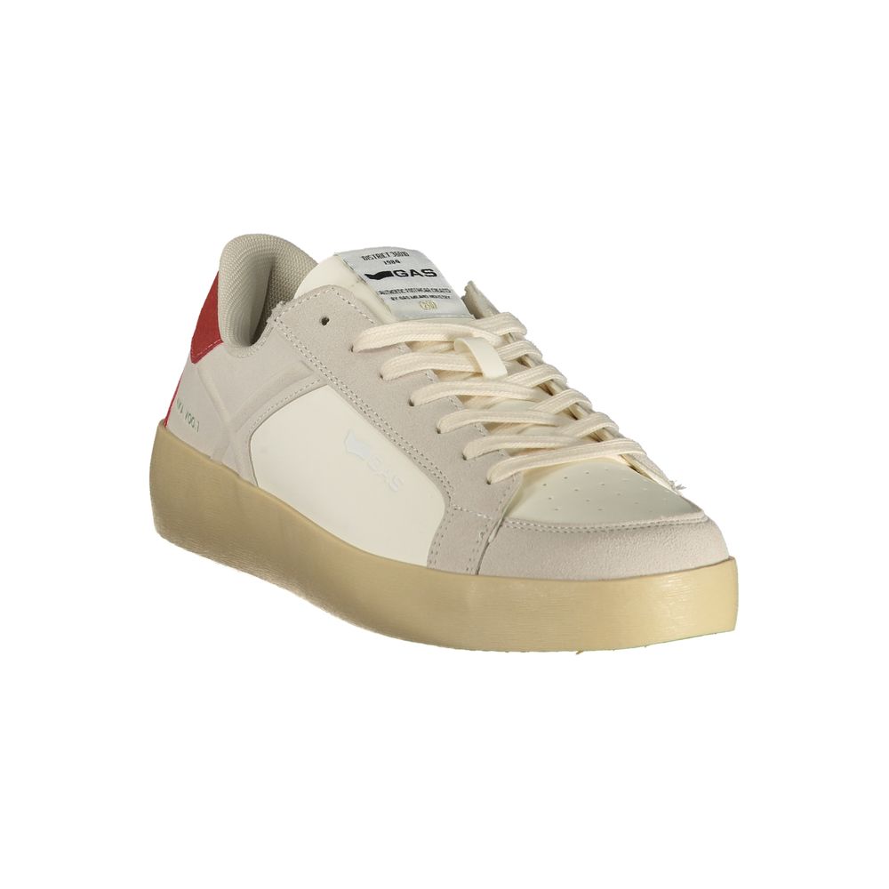 Gas White Polyurethane Men Sneaker 1728,67403481248,Athletic - Sneakers - Shoes,EU40/US7,EU41/US8,EU42/US9,EU43/US10,EU44/US11,EU45/US12,Gas,Men,New with tags,Shoes,Sneakers - Shoes,White