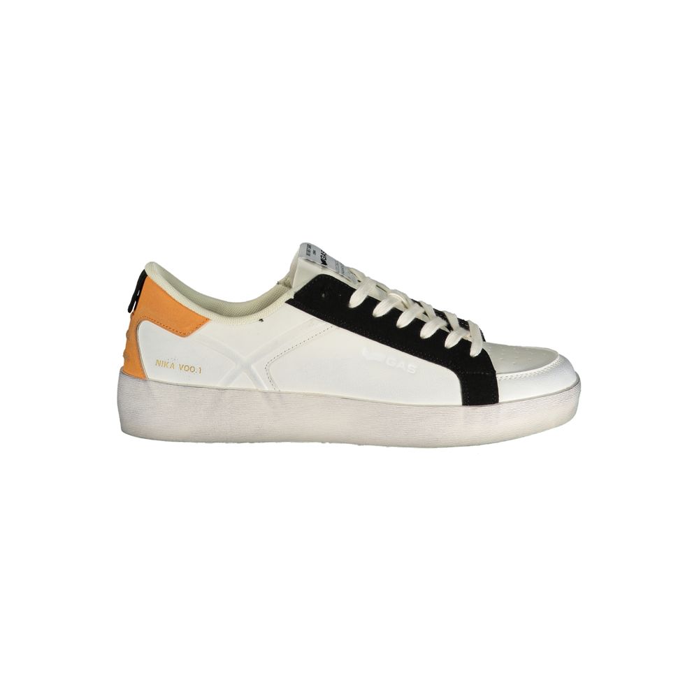 Gas White Polyurethane Men's Sneaker 1728,67403481248,Athletic - Sneakers - Shoes,EU40/US7,EU41/US8,EU42/US9,EU43/US10,EU44/US11,EU45/US12,Gas,Men,New with tags,Shoes,Sneakers - Shoes,White