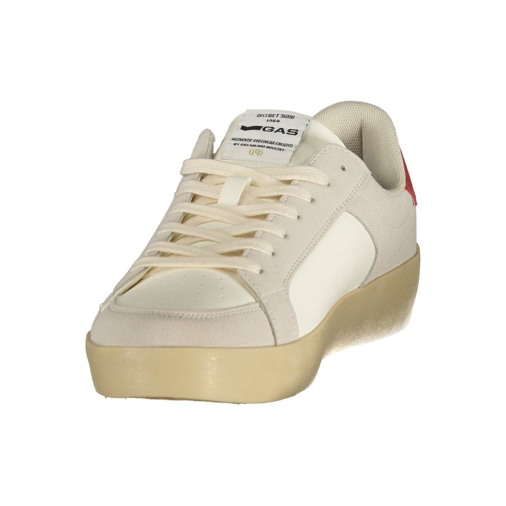 Gas White Polyurethane Men Sneaker 1728,67403481248,Athletic - Sneakers - Shoes,EU40/US7,EU41/US8,EU42/US9,EU43/US10,EU44/US11,EU45/US12,Gas,Men,New with tags,Shoes,Sneakers - Shoes,White
